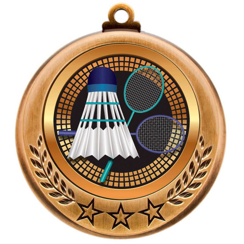 Badminton Medallion - Spectrum Series -  2 3/4