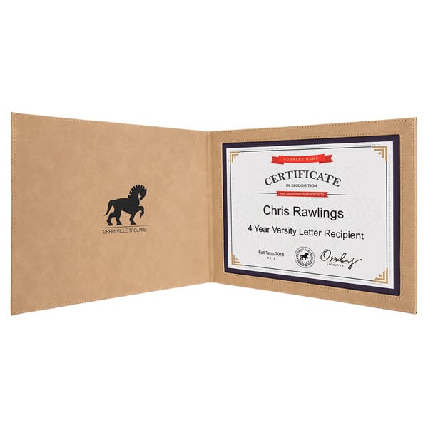 Certificate Holder - Leatherette  for 8 1/2