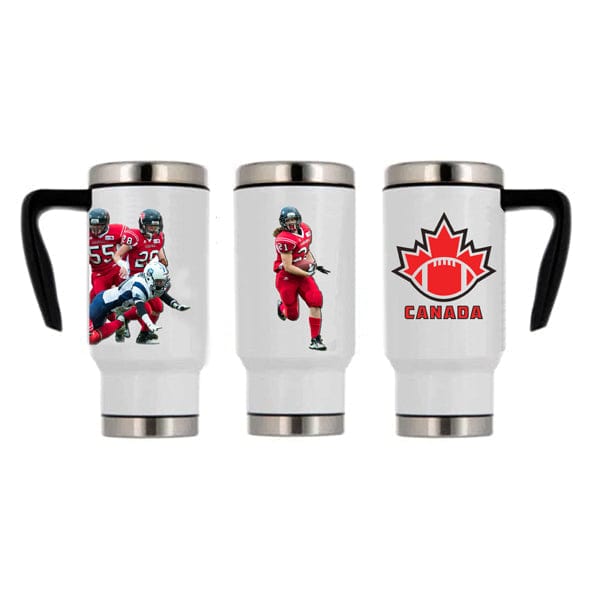 Football  Canada Travel Mug - 17oz with Easy-Grip Handle (A7251) Travel Mug Quest Awards - Travel Mug