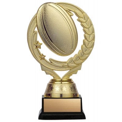 Rugby Trophy - Nexus Rugby Bright Gold - Sm (A2959) Gold Rugby Quest Awards - Trophy