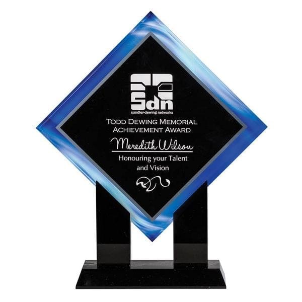 Acrylic Award - Diamond Stands Series - Blue (A3303) - Quest Awards