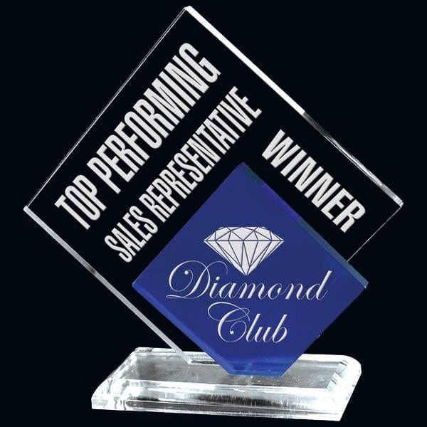 Acrylic Award - Freeform Double Diamond (A3395) - Quest Awards