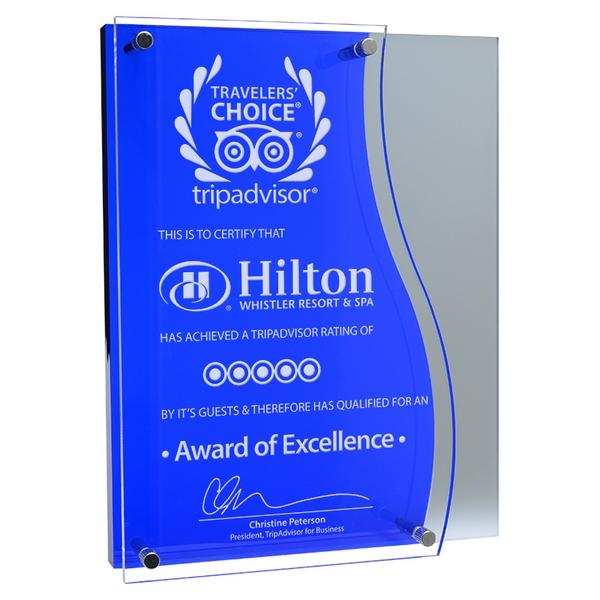 Acrylic Plaque - Newport, Blue (A3401) - Quest Awards