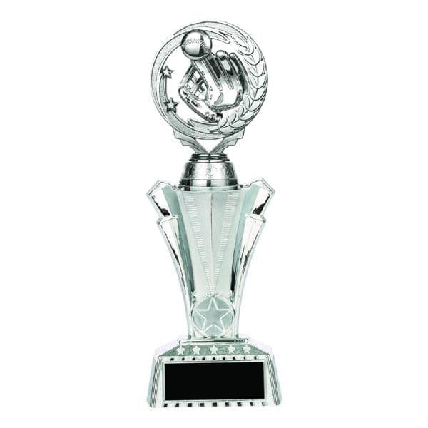 Baseball Trophy - Nexus Twister Bright Silver - 3 Sizes (A3240) - Quest Awards