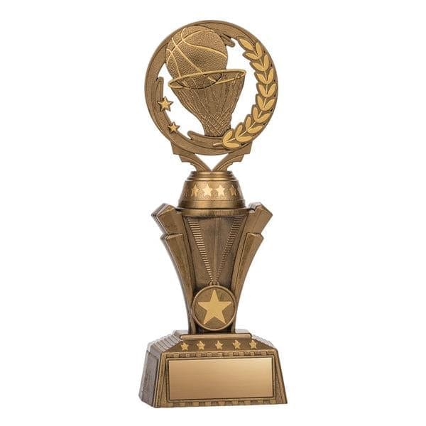 Basketball Trophy - Nexus Twister Antique Gold - 3 Sizes (A3229) - Quest Awards