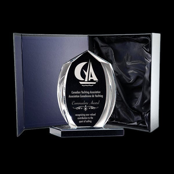 Crystal Series - Wood Edge (A3863) Crystal Award Quest Awards - Award