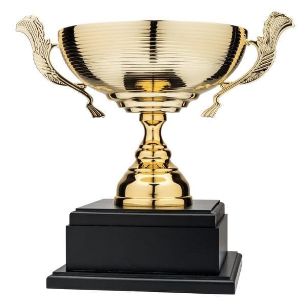 Cups - Metal - Classic Euro Ripples - Gold (A3423) - Quest Awards