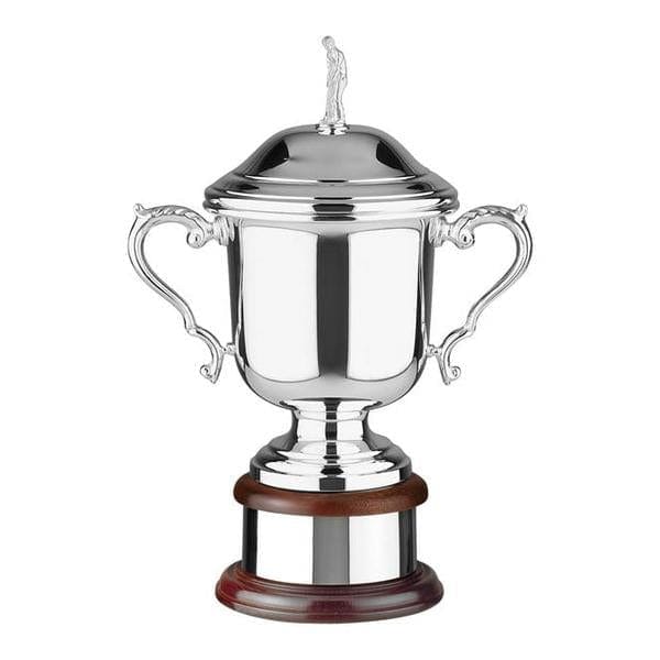 Cups - Silver Plated - The Wentworth Cup on Heavyweight Walnut Base (A2372) - Quest Awards