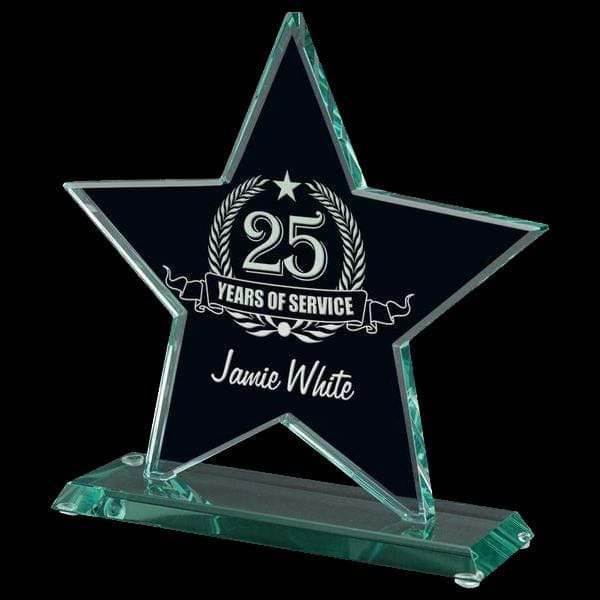Football Award - Jade Star (A6154) Glass Jade Quest Awards - Award