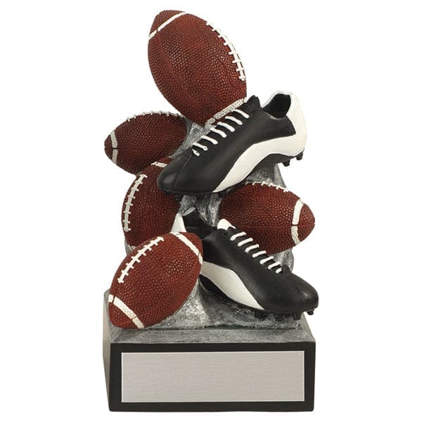 Football Trophy - Stacked Footballs (A3994) Football Quest Awards - Trophy