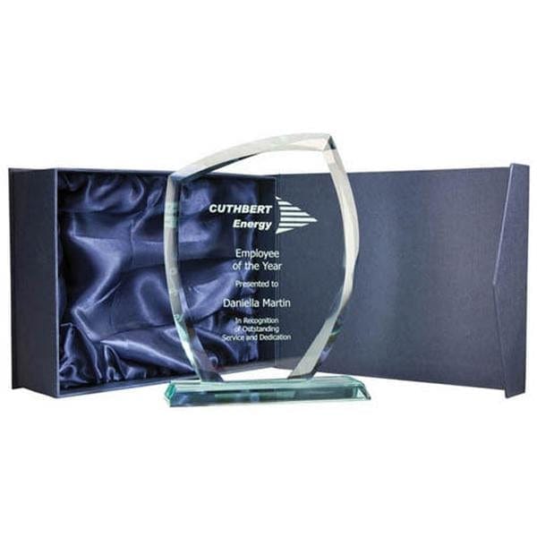 Glass Jade Award - Premium Prestige Series - Curved Award (A2547) - Quest Awards