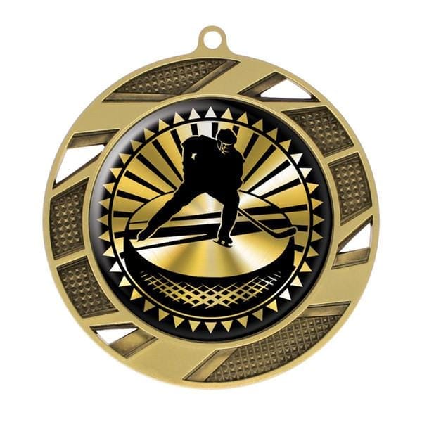 Hockey Medallion - Solar Series Medal - Gold 2 3/4