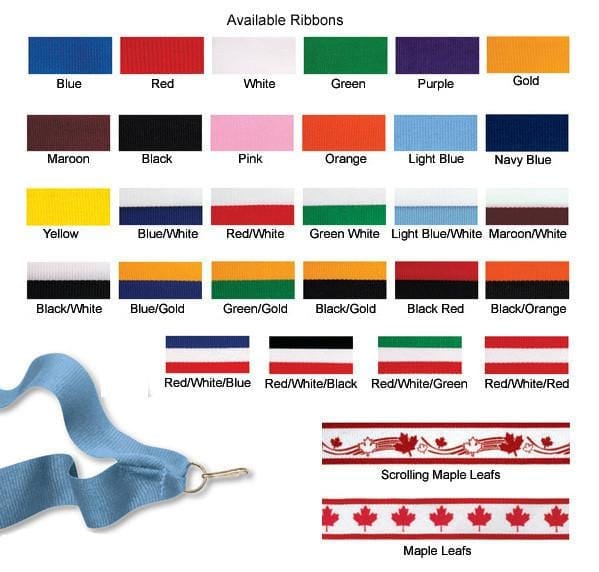 Logo Insert Medal - GOLD Banner - Black Engraving - 2 3/4