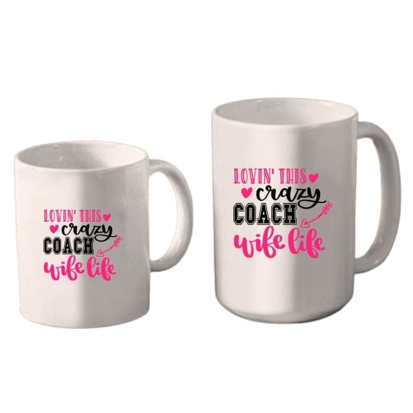 Mug Hockey Color - Lovin This Crazy Coach Wife Life (A4016) Coffee Mug Quest Awards - Mug
