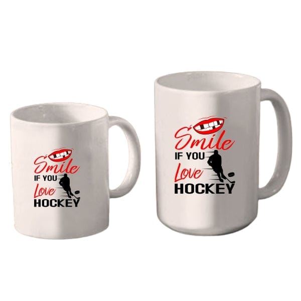 Mug Hockey Color - Smile if you love Hockey (A4021) Coffee Mug Quest Awards - Mug
