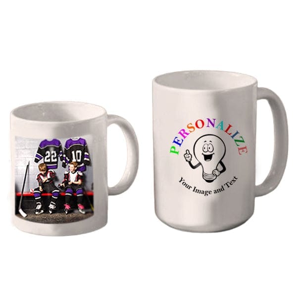 Mug Hockey - Full Color - Personalized Image and Text (A3898) Coffee Mug Quest Awards - Mug