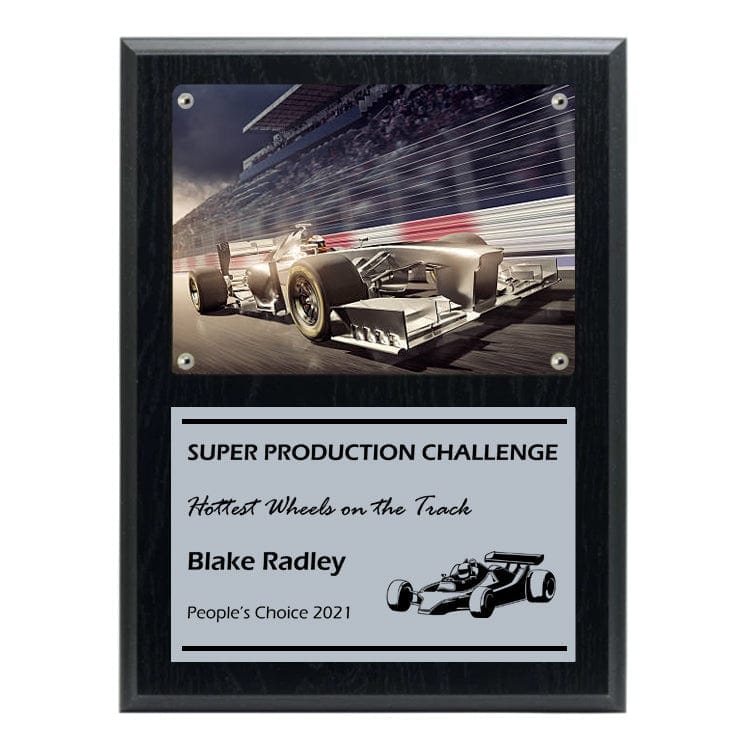 Racing Photo Plaque - Black Ash 9