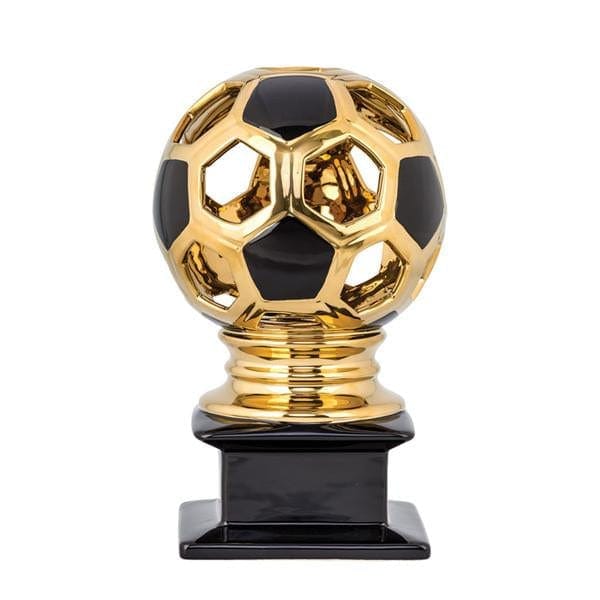 Soccer Trophy - Contempo Ceramic Soccer - Gold (A3013) - Quest Awards