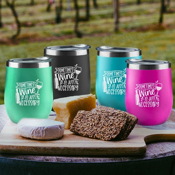Wine Tumbler 16 oz - Sometimes Wine is Just Necessary (A4112) Trophies & Awards Quest Awards - Giftware