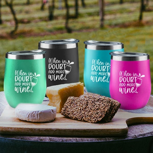 Wine Tumbler 16 oz - When in Doubt add More Wine (A4116) Trophies & Awards Quest Awards - Giftware
